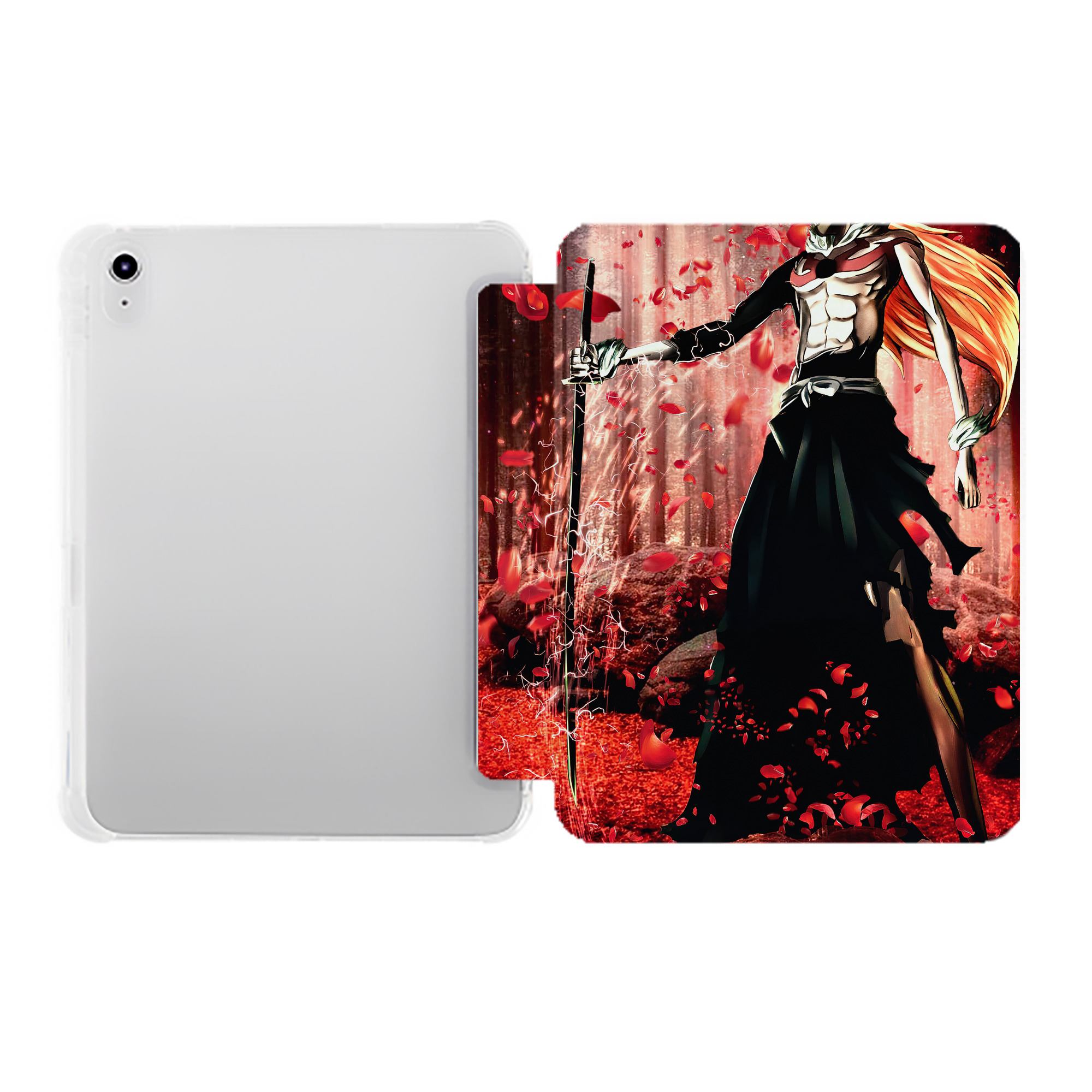 （画像用） ブリーチ BLEACH IPad ケース ペン収納付き 三つ折りスタンド PUレザー×シリコン 対応機種9.5/10.5/10.9インチ